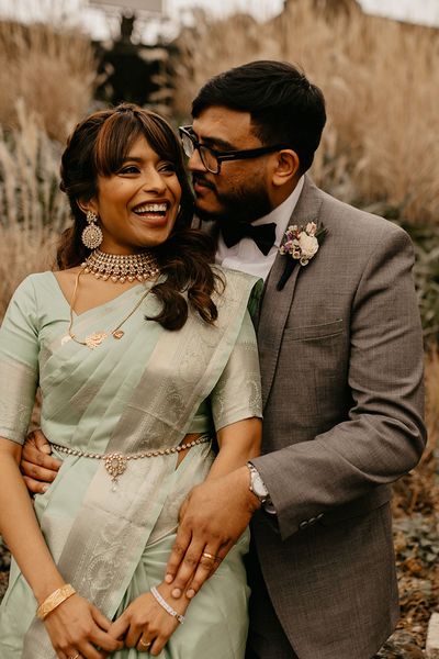 mint green saree for wedding