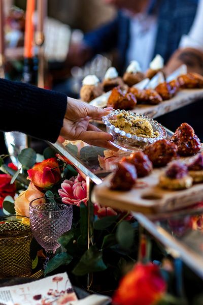 Wedding breakfast serving platter with Taste Caterer.