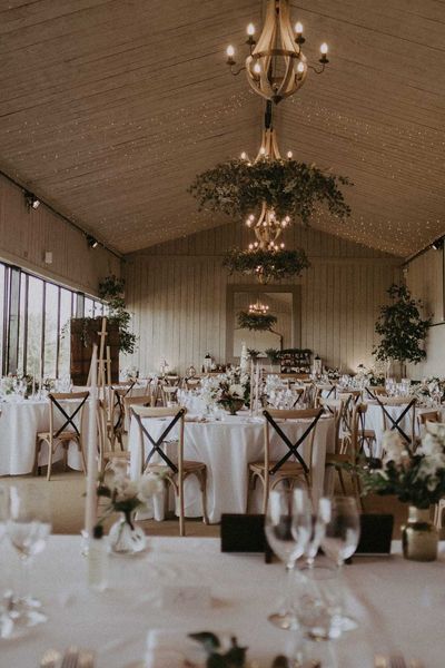 Gorgeous Primrose Hill Farm wedding venue with neutral, white and blush pink colour palette 