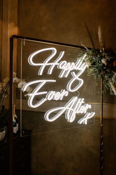 Wedding Details Neon Sign Ellie Gillard