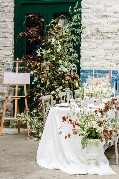 Torr Vale Mill wedding inspiration with romantic dresses and wedding flowers