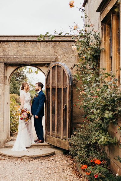 Coombe Lodge wedding in September with boho lace wedding dresses.