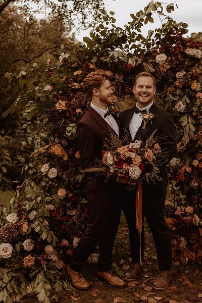 Autumnal gay wedding captured by LGBTQ photographer