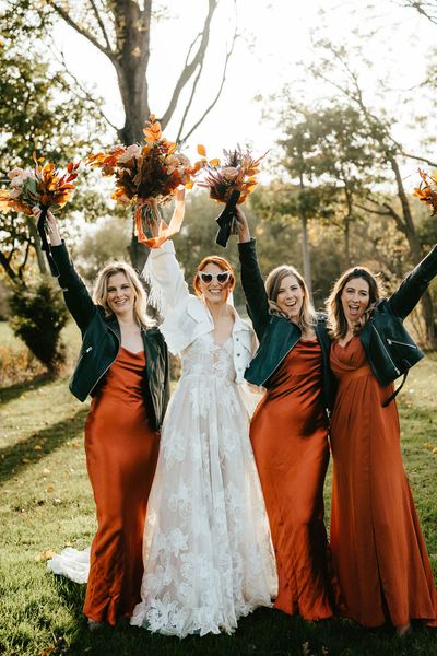 burnt orange wedding flowers1