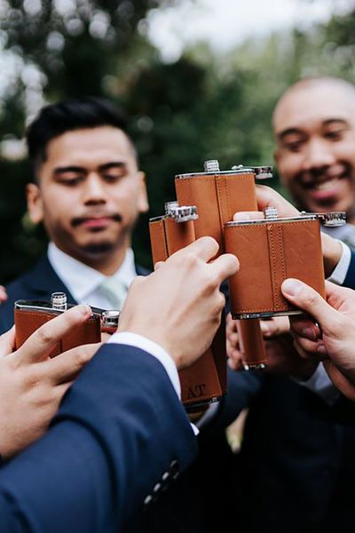 groomsmen flasks Michael Maurer