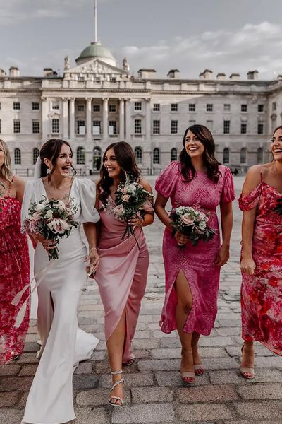 mismatched pink bridesmaid dresses emma wilder epic love story