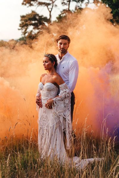 boho lace wedding dress