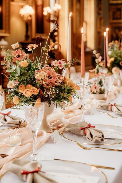 autumnal wedding theme at Somerley House