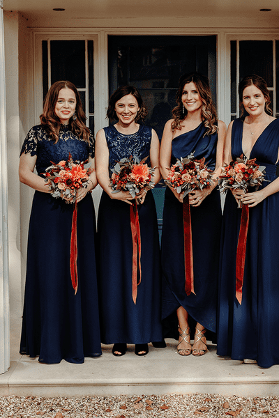 Navy Bridesmaid Dresses Inspiration