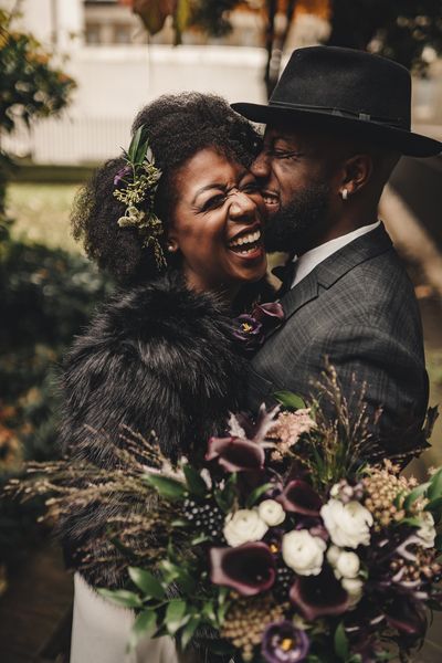 stylish alternative London City Wedding St Dunstan in the east The Chamberlins wedding photography 54