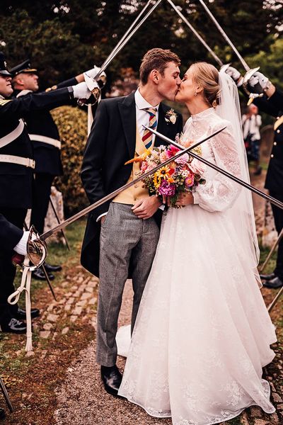 delicate lace wedding dress