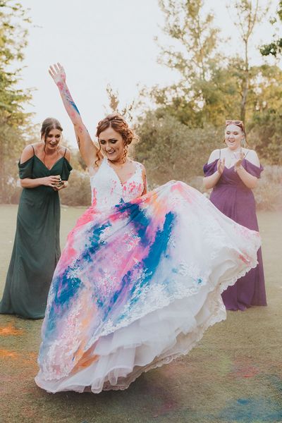 Summer wedding at Deer's Leap Retreat with colourful flowers, Alpaca's & fun trash the dress wedding tradition by Grace Elizabeth Photography