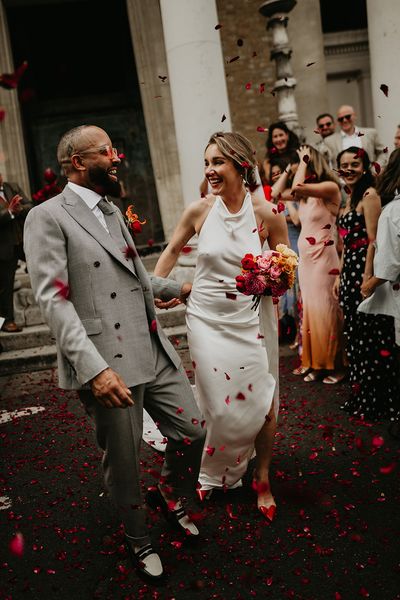 confetti-moment-for-bride-and-groom-south-london-wedding-at-asylum-chapel