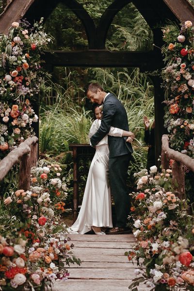 Floral fantasy in the woods at Marshwood Manor - A beautiful moment captured by Louise May Photography 