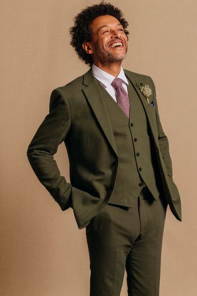 Green Linen Twill Suit by Simon Booth Photography