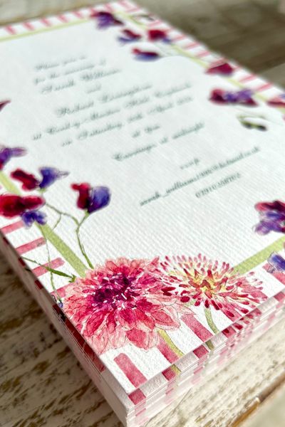 Bespoke Wedding Invitations by Imo Harries Designs