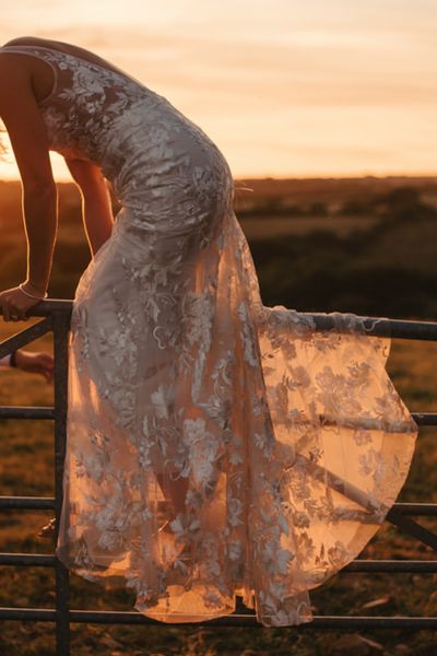 Laid Back Cornish Wedding Planned From Australia At Launcells Barton Bude Bride In Made With Love 'Stevie' Gown Images By McGivern Photography