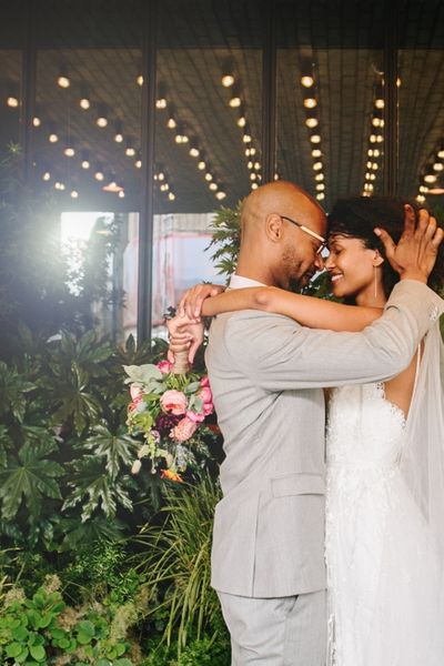 Stylish Rooftop Wedding At Ace Hotel Shoreditch // Image By Story Wedding Photography // Bride In Catherine Deane