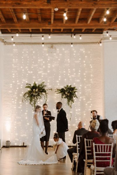 Green & White Luxe, Modern Minimalist City Wedding by The Curries | Bride In Dress By Pronovias | Venue Trinity Buoy Wharf