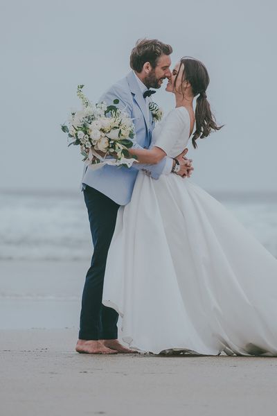 Wedding On The Beach At Lusty Glaze Cornwall