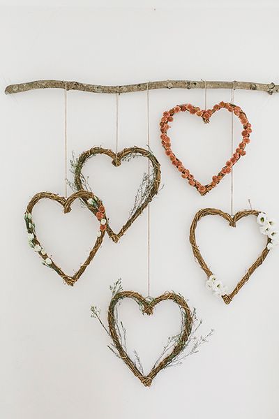 DIY floral heart wreath decor/photo backdrop for under £50