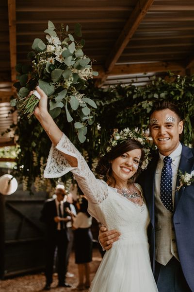 Macramé & Dreamcatcher Woodland Wedding at Upthorpe Wood | Outdoor Humanist Ceremony | ReWritten Bridesmaids | Glitter Bar | Camilla Andrea Photography