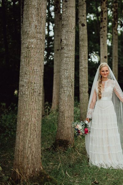 Rustic French Destination Wedding with Homegrown Flowers | Catherine Deane Wedding Dress | Silk Fred Bridesmaids Dresses | Emily & Steve Photography