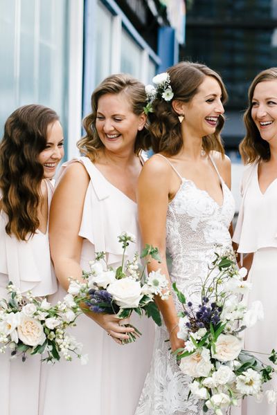 Rosa Grace Loves Lace Wedding Dress Shoreditch Wedding at Village Underground | Coast Bridesmaids Dresses | Chris Barber Photography