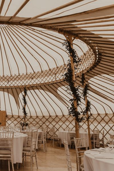 Yurt Wedding with Outdoor Naked Tipi Ceremony, Glitter Station & Peach Rewritten Bridesmaid Dresses, with Bride in Made With Love, shot by Nesta Lloyd