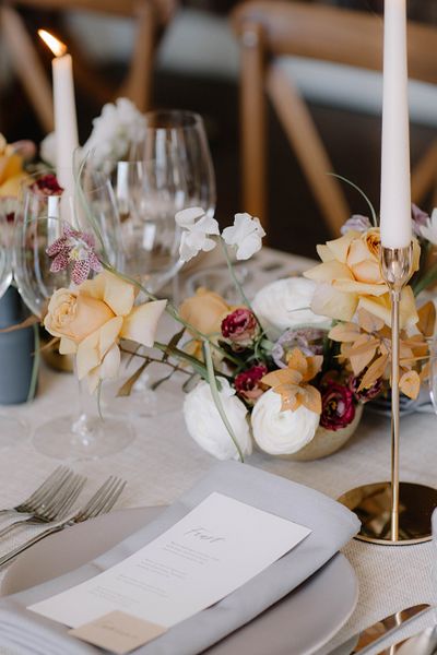 Understated Luxury at St Giles House by Fern Godfrey Weddings with Creamy blossom tones, muted yellows and earthy taupe shades