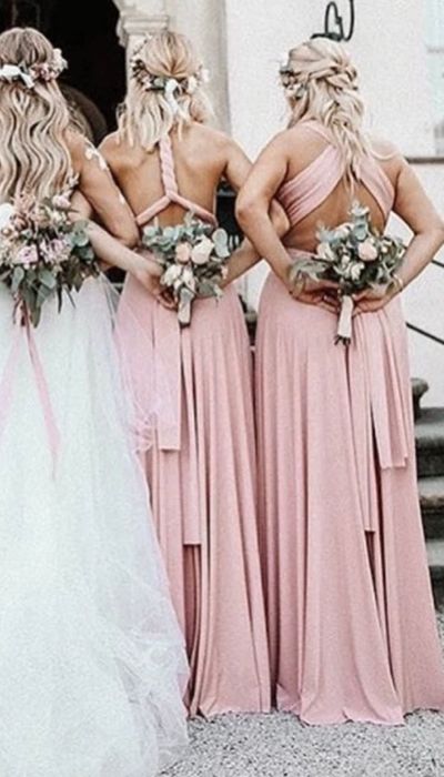 Dusky pink bridesmaid dresses uk best sale