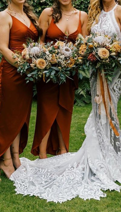 Copper bridesmaid dresses uk best sale