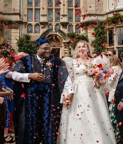confetti exit for couple at most popular wedding venue
