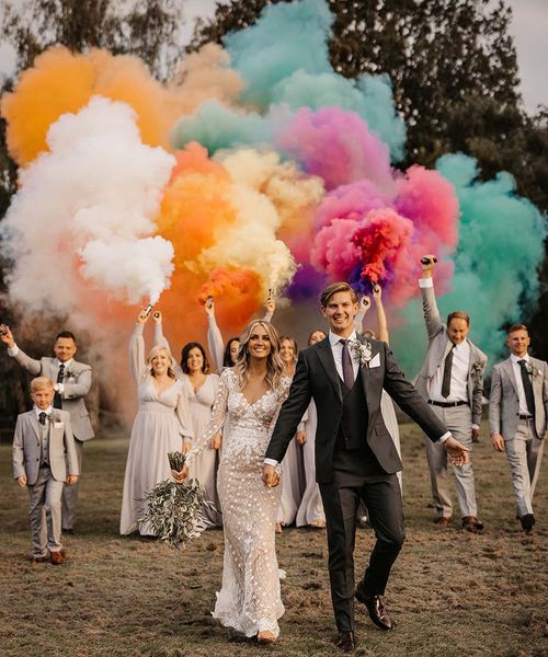 explosive smoke bomb wedding photo facts, myths and inspiration.