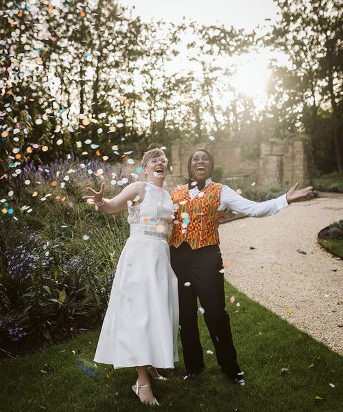 Lesbian wedding at Bowcliffe Hall with Ghanian traditions 