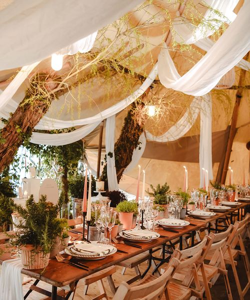 Zero waste sustainable wedding inspiration in The Garden Tipi