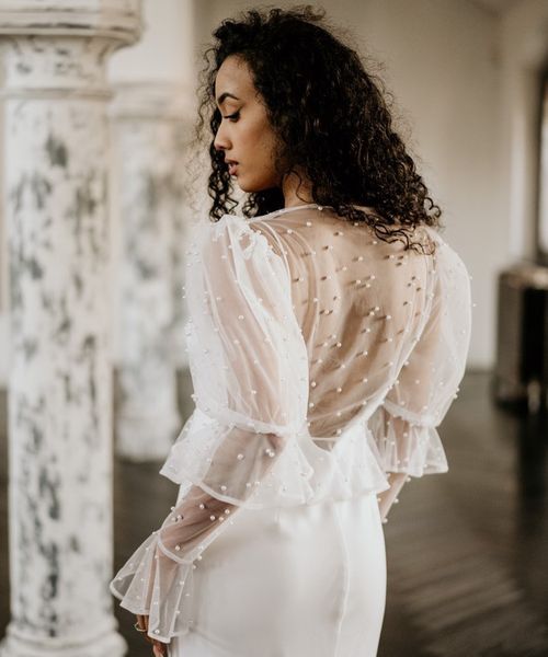 Aura Story Of My Dress Bridal Collection with pearl, lace, tulle and silk designs