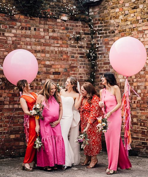 Clapton Country Club wedding with pink bridesmaid dresses