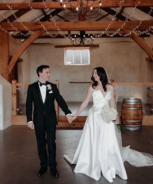 bride and groom at upton barn wedding venue