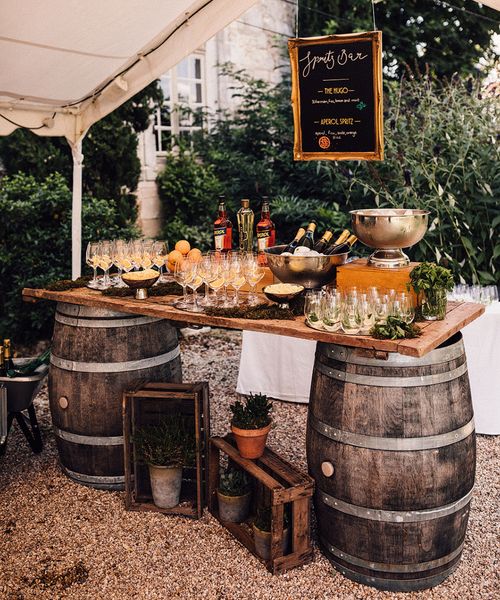 Aperol Spritz bar wedding bar design ideas for outdoor celebrations