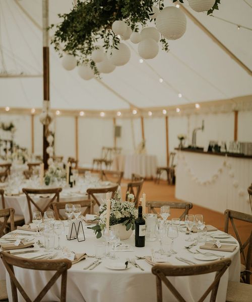 marquee wedding tablescape at Silverholme Manor