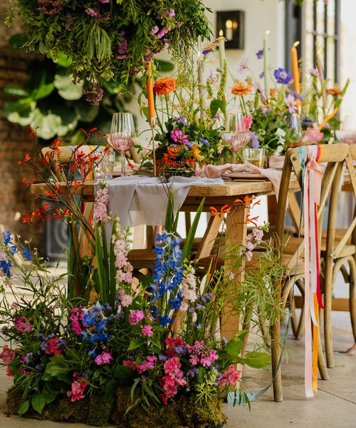 Fiesta theme wedding with colourful plants and flowers, bright ribbon, lace dresses and contemporary wedding stationery 