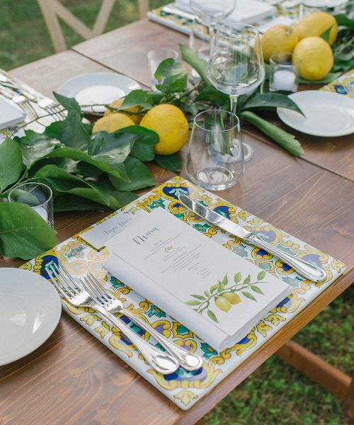 lemon wedding decor