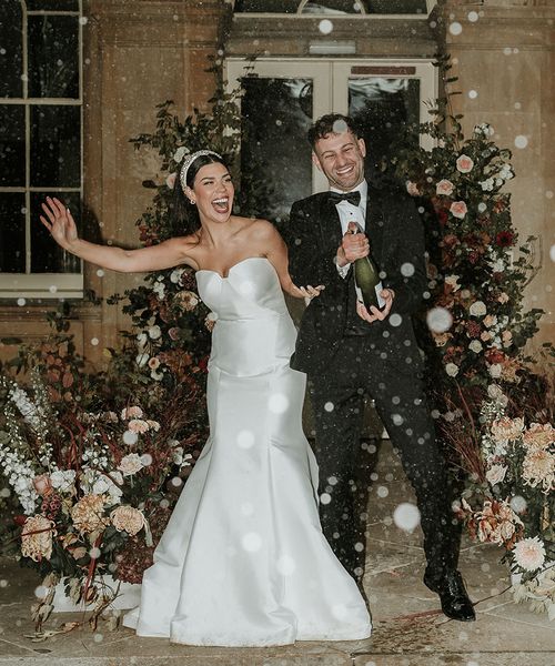 Prestwold Hall wedding inspiration with black tie wedding fashion