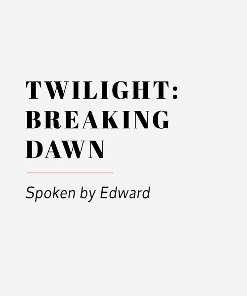 Twilight Edward wedding speech wedding reading 