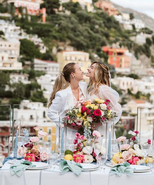 Same sex Positano elopement wedding 