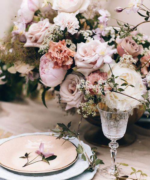 Blush Pink Botanicals Rebecca Goddard Photography