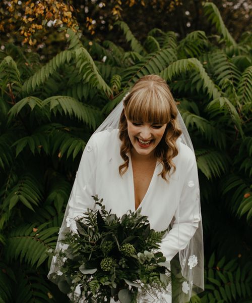  green foliage wedding bouquet