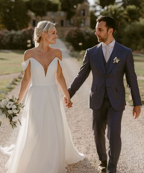 Suzanne Neville Strapless Wedding Dress