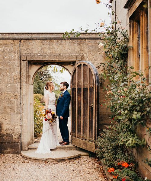 Coombe Lodge wedding in September with boho lace wedding dresses.